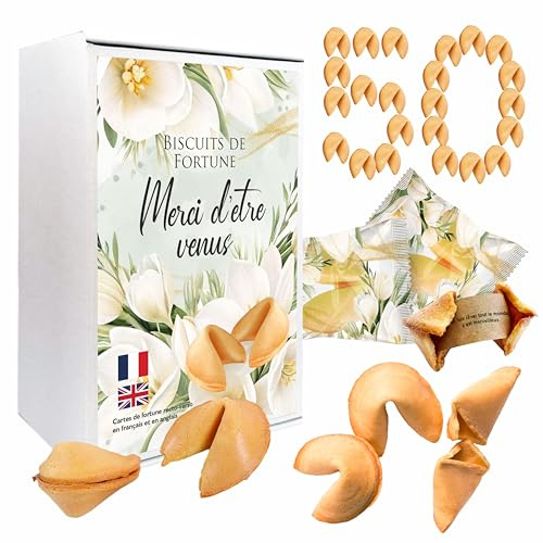 D&D Fun Cookies Set de biscuits de fortune Merci d'être venus | Excellent cadeau pour les invités | Fortune cookies pour les fêtes | Emballage individuel | Biscuits de fortune chinois (M)