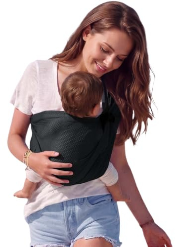 Baby Carrier Sling Newborn to Toddler Carrier - Ergonomic Hip Carrier & Baby Carrier in Premium Breathable Mesh, Summer Baby Carrier with Hip Seat, Cooling & Non-Slip, 0-36 Months