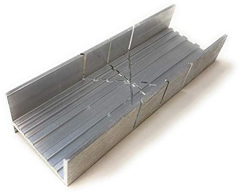 Metal Mitre Box by Excel Blades - Aluminium and Steel Construction - Made in The USA - 6 Inch Small Mitre Box - Metal Mitre Saw with 2 Cutting Angles - Ideal for Cutting Wood and Soft Metals