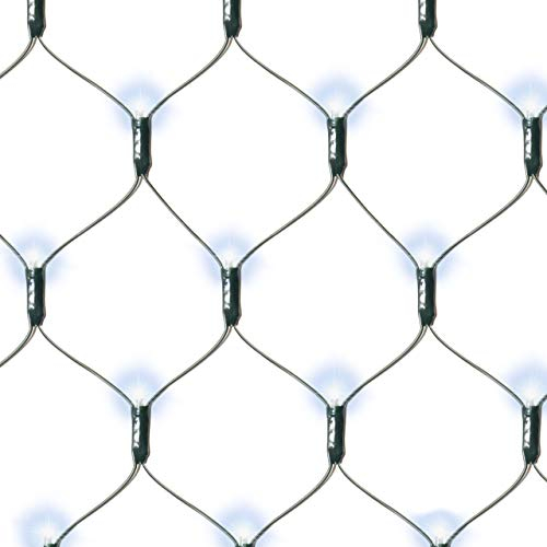 Nipach GmbH 128 LED Lichternetz 3x3 m weiß Trafo Timer Netzvorhang Lichtervorhang Weihnachtsbeleuchtung Weihnachtsdeko Party Partylicht Pavillonbeleuchtung Xmas