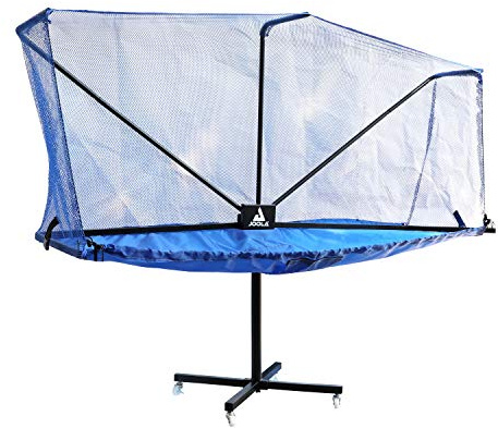INTT JOOLA Filet de récupération de balles de Tennis de Table Pliable avec Roues, Filet de Collecte pour Robots de ping-Pong, Service et entraînement Multi-balles, Bleu