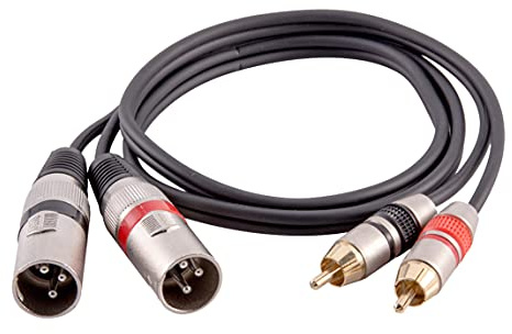 Seismic Audio Cavo patch XLR doppio maschio, 9 m, 2-XLRM a 2-RCA Audio Cord (SAXFRM-2X3)