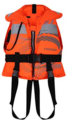 Typhoon FILEY 100N Life Jacket for 2-4 Years Kids, Orange/Black