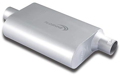 Floshine Universal Mufflers Dual Chamber 2.25 offset inlet/2.25 center outlet Performance Automotive Muffler Exhaust FH42441