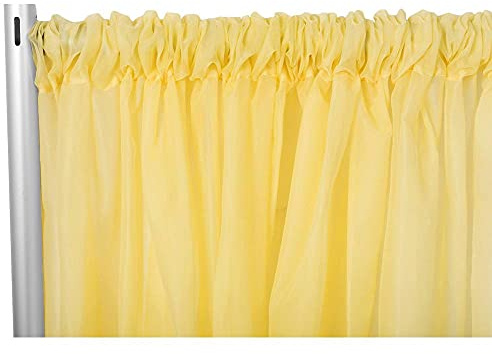 SARO LIFESTYLE CV Linens bkdp_10 Voile-Vorhang, schwer entflammbar, 305 cm x 300 cm, Kanariengelb, 1 Stück