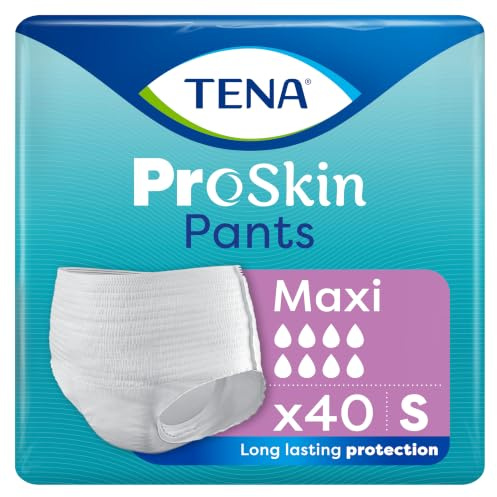 Tena ProSkin Pants Maxi, Incontinence Underwear, Small, 4 Pack (40 Count)