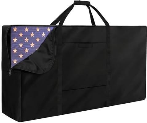 Rilime Cornhole Tragetasche, 122 x 60 cm, wetterfeste Cornholes Board-Tragetasche, inklusive 2 Taschen und gepolstertem Schultergurt (reguläre Größe)