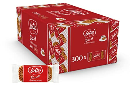 Lotus Galletas Biscoff originales - Lote de 300 galletas - Galletas con sabor Biscoff - Receta tradicional sin colorantes - Envueltas individualmente.