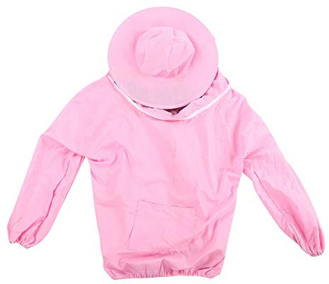 Kuuleyn Imkerei-Schutzschleierjacke Für Den Außenbereich, Atmungsaktiver Bienenanzug aus Mesh, Professionelle Belüftete Imkerjacke, Atmungsaktiver Bienenanzug, Imkerzubehör-Zubehör(Rosa)