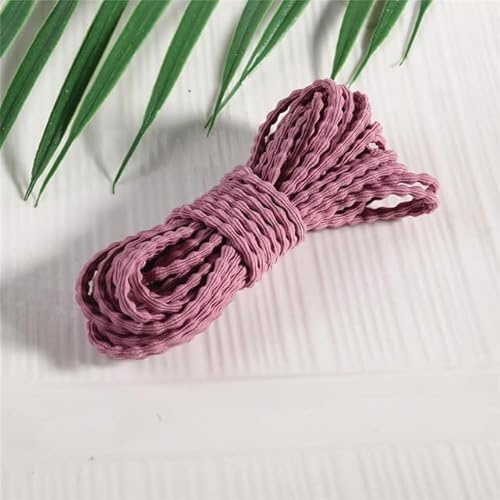 DIRKES 3mm Colorido cordón elástico de Corea patrón Ondulado Banda elástica de Nailon Banda de Goma para Accesorios de Costura de joyería DIY 5 Metros