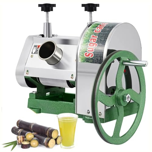 DDZJTPP Machine à Jus Canne à Sucre Manuelle,Extracteur Presse Canne à Sucre Commerciale,Extracteur Jus Canne à Sucre Et Gingembre en Acier Inoxydable,pour Le Restaurant Ou La Maison