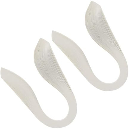 600 Streifen DIY Quilling-Papier, DIY Quilling-Papier, Papierstreifen, 3 Mm Breite, Reine Farbe, Origami-Papier, Handarbeit, Dekoration (Elfenbeinweiß)