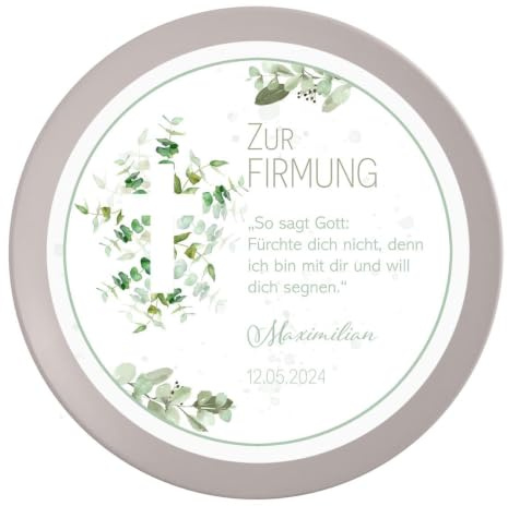 Tortenaufleger Firmung Kreuz #1 Name & Datum (20cm)
