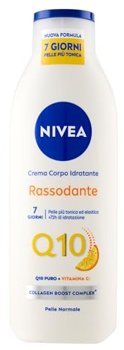 NIVEA Q10 straffende Feuchtigkeitscreme 250 ml, straffende Körpercreme mit reinem Coenzym Q10 und Vitamin C, Feuchtigkeitscreme 72h für normale Haut für straffere und geschmeidigere Haut