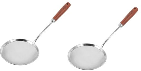 Garneck 2 Pz Colino a Maglia Fitta Pasta Cucchiai Scoop Filtri Per Cucina Colino Con Manico Fritto Schiumarola Schiumarola Utensili Da Cucina Acciaio Inossidabile 304