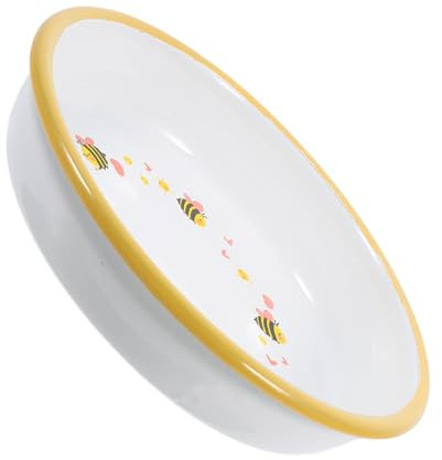 Ciieeo - Cuenco de Esmalte Duradero Cuenco para Mezclar Vintage Cuenco de Fermentada de Esmalte Cuenco de Fruta de Lavabo de 1 Pieza