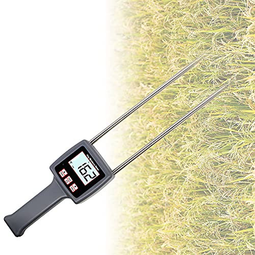 Medidor Digital de Humedad del heno para pastos de Alfalfa, Nudos, Paja, etc., con Rango de medición de 0 a 80%, resolución de 0,1 y precisión de ± 0,5%