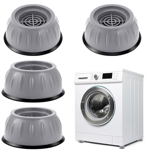 4 Pcs Anti Vibration Pads for Washing Machine, Anti Slip Shock Dryer Foot Pads Rubber Washing Machine Foot Pad Noise Reducing Rubber Washer Support Pad for Dryer Washer