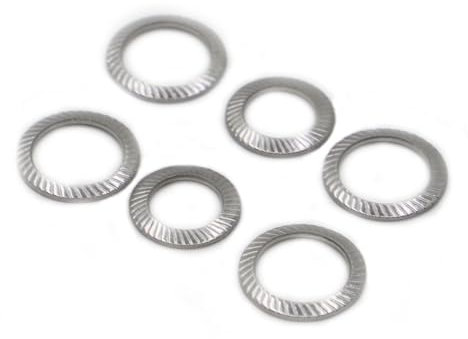 Supkancl M2.5 M3 M4 M5 M6 M8 M10 M12 M14 M16 DIN9250 A2-70 in Acciaio Inox 304 Molla a Disco Seghettato Rondella di Bloccaggio Guarnizione Elastica Zigrinata(M14 10pcs)