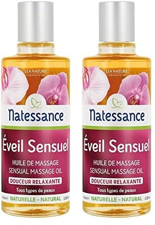 Natessance - Huile de massage - éveil sensuel 100ml (Lot de 2)