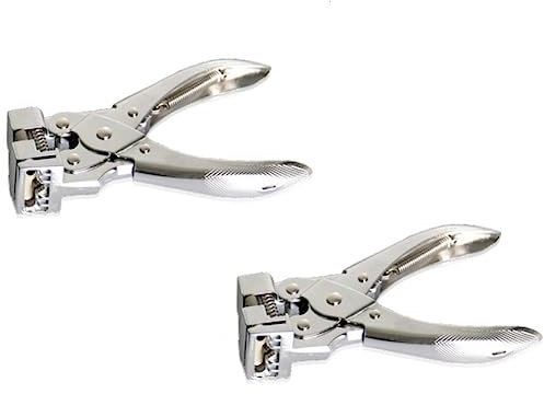 Reapyyt Pinze da 2 Pezzi Pinza per Punzonatura A Mano Pinza per Punzonatura A Foro Singolo In Acciaio