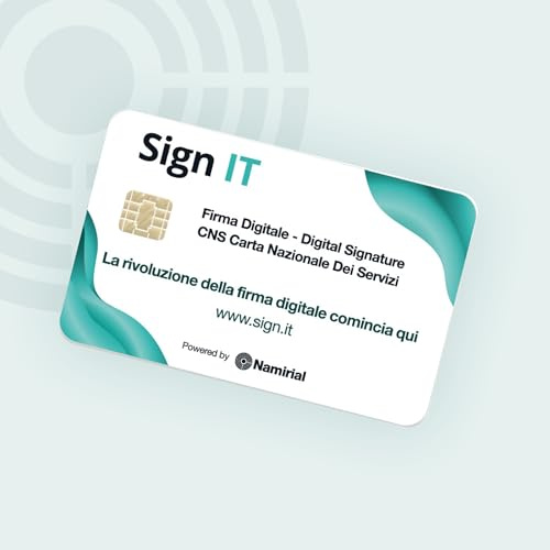 Sign IT – Smartcard per la Firma Digitale | Attivazione Online in meno di 10 Minuti con SPID o CieID | Valida 3 Anni | Sicura e Conforme UE