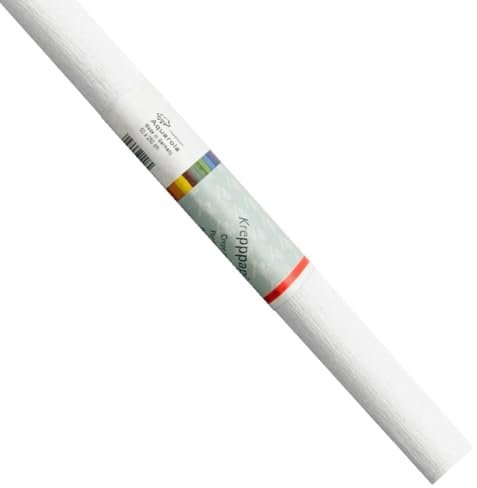 Staufen 794008600-100 - Papel crepé Aquarola blanco, 100 rollos de 50 x 250 cm, papel para manualidades que no mancha, para la escuela, decoración, bricolaje y floristería