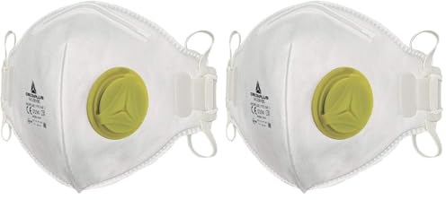 Deltaplus 10 unità da Maschera con valvola FFP2 M1200VB per protezione delle vie respiratorie, Mascherina