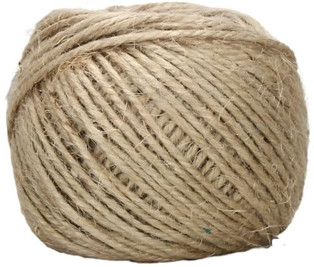 Generic 3mm 50M Jute Twine, Natural Rope for Crafts, DIY Projects, Photo Walls, Gift Wrapping, Bundling, Rustic Decorations, 3.1 x 3.1 x 4.3 in / 8 x 8 x 11 cm