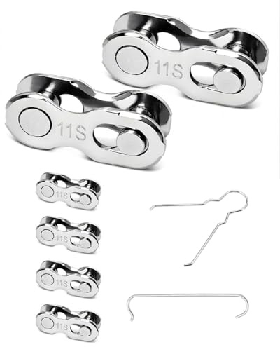 LOZTBUE Cadena de Bicicleta 11 Velocidades Eslabón Rápido, Kit de 6 Unidades con Herramienta, Acero Reusable para MTB y Carretera, Eslabón Rápido