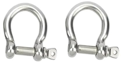 Manille d'arc M4-M20 2 pièces, manille à anneau en acier inoxydable 316, for gréement robuste, transport, maillon de chaîne en acier