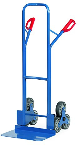 Fetra Transportgeräte mczea326 Schubkarre mit Kautschuk, 590 mm breite x 1300 mm Höhe, 300 mm x 480 mm Plattform Durchmesser