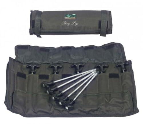 Sänger Top Tackle Systems Anaconda Bivvy Pegs Large/Zeltheringe (10 Stück/31cm), Schwarz