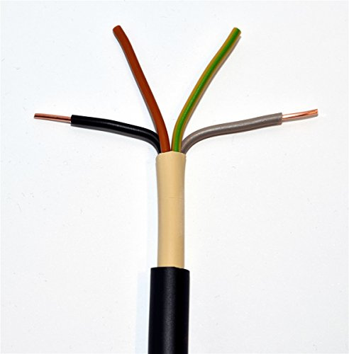 50m Erdkabel NYY-J 4x6 mm² Ring 50m schwarz 4x6 qmm Starkstromkabel Energiekabel