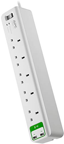 APC Essential PM5U-UK Surge Arrest with 5 Outlets and 2 USB Charging Ports