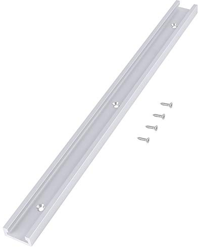 Nikou T-Nut-Schiene - T-Nut-Schiene aus Aluminiumlegierung T-Nut-Schiene mit selbstklebenden Schrauben for die Holzbearbeitung Werkbankbohrmaschine (400 mm)