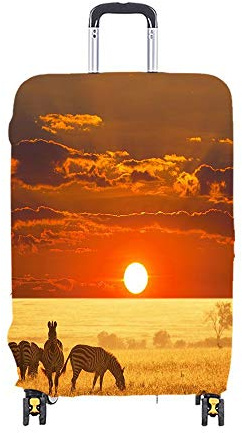 Elastisch Kofferhülle Kofferschutzhülle Waschbar Drucken Gepäck Cover, Chickw1 Kofferschutz-Bezug Anti-Kratzer Staubdicht Kofferabdeckung Reisekoffer Hülle Luggage Cover (Sonnenuntergang,L)