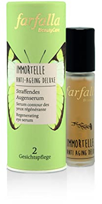 farfalla Anti-Ageing Deluxe Augenserum Immortelle | 10 ml | straffend | Vegan & Dermatologisch getestet | 100% zertifizierte Naturkosmetik