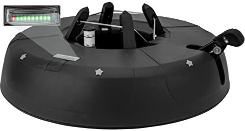 Star-Max Christbaumständer by F-H-S, Select 5, Anthrazit, mit patentierter LED Füllstandsanzeige, Modell 2022, Baumhöhe bis 4,50m, mit Fusshebelfunktion und Einseiltechnik