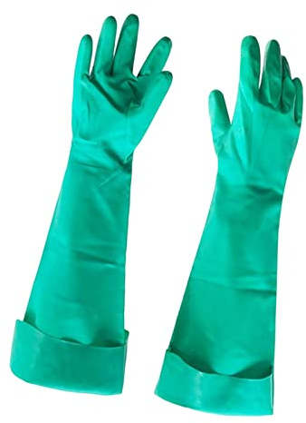 Baoblaze Haushalts-Nitril-Handschuhe, die Geschirr reinigen, schützen die Hände, Wiederverwendbare Gummihandschuhe für die Küche, 60 cm lang