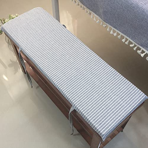 XIEMINLE 3 cm dickes Bankkissen mit Bändern, 2/3-Sitzer-Gartenkissen, für drinnen und draußen, Gartenbank, Sitzkissen, Schaukel-Sitzkissen, Bank-/Stuhlkissen für Küche, Zuhause, Garten