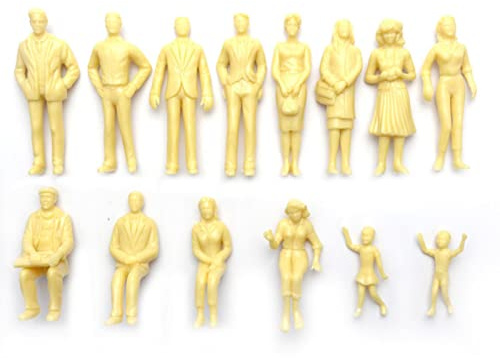 240 Stück Miniatur Menschen Architekturmodell 1:87 unlackierte HO Figuren Stehend HO Zubehör Modellfiguren für Häuser, Schreibtischdekoration