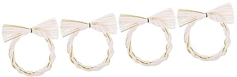 Warmhm 4stücke Raffia Wreath-Rahmen Für Natürliche Dekoration Handgefertigt Vielseitig Einsetzbar Für Festlichkeiten Heimdeko Und Personalisierte