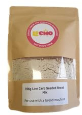 Box of 4 Pouches of LoCho Low Carb Seeded Bread Mix. Each makes 1 Large 700g Loaf or 2 Small 350g Loaves.