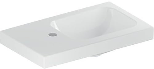 Geberit Handwaschbecken iCon Light 53x31cm, HL L, o Ü, m Abl, we. K-Tect