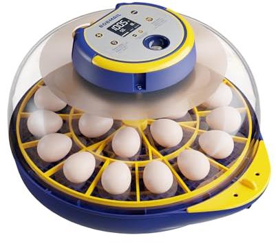 Bobmail 21 Eierinkubator zum Brüten von Eiern, Inkubator mit automatischer Eierdrehung und Feuchtigkeitskontrolle, APP-Steuerung und Überwachungsdaten für einfache Inkubation (Blau)