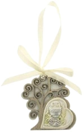 PuntoCasaStore 12 unidades de madera con icono de árbol de la vida, cáliz de primera comunión, 6 cm, bombonera