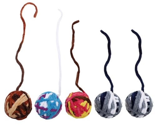 Kisangel 5stücke Interaktive Katzenspielzeuge Mit Glocken Bunte Wollknäuel Für Katzen Spielen Und Kauen Anregen Für Katzenliebhaber Und Ihre Pelzigen Freunde