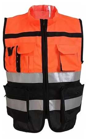 BIVVI Hohe Sichtbarkeit Sicherheit Reflektierende Weste Taschen Design Reflektierende Weste Verkehrssicherheit Radfahren Laufen Motorrad Fahrer Jacke