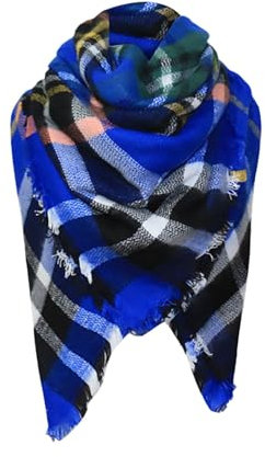 Schal Und Stirnband Set Damen Schal Neu Fusselfreie Tücher Öl 96 Schal Gelber Schal Und Mütze Mütze Und Schal Damen Set Schwarz Großer Schal Schwarz Schal Winter Damen Dreieck (Blue, A)